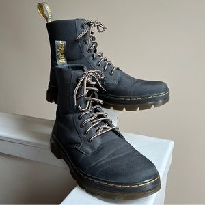 Doc Dr Martens Men's Combs Nylon Boot Charcoal Gray Sz 10 Worn